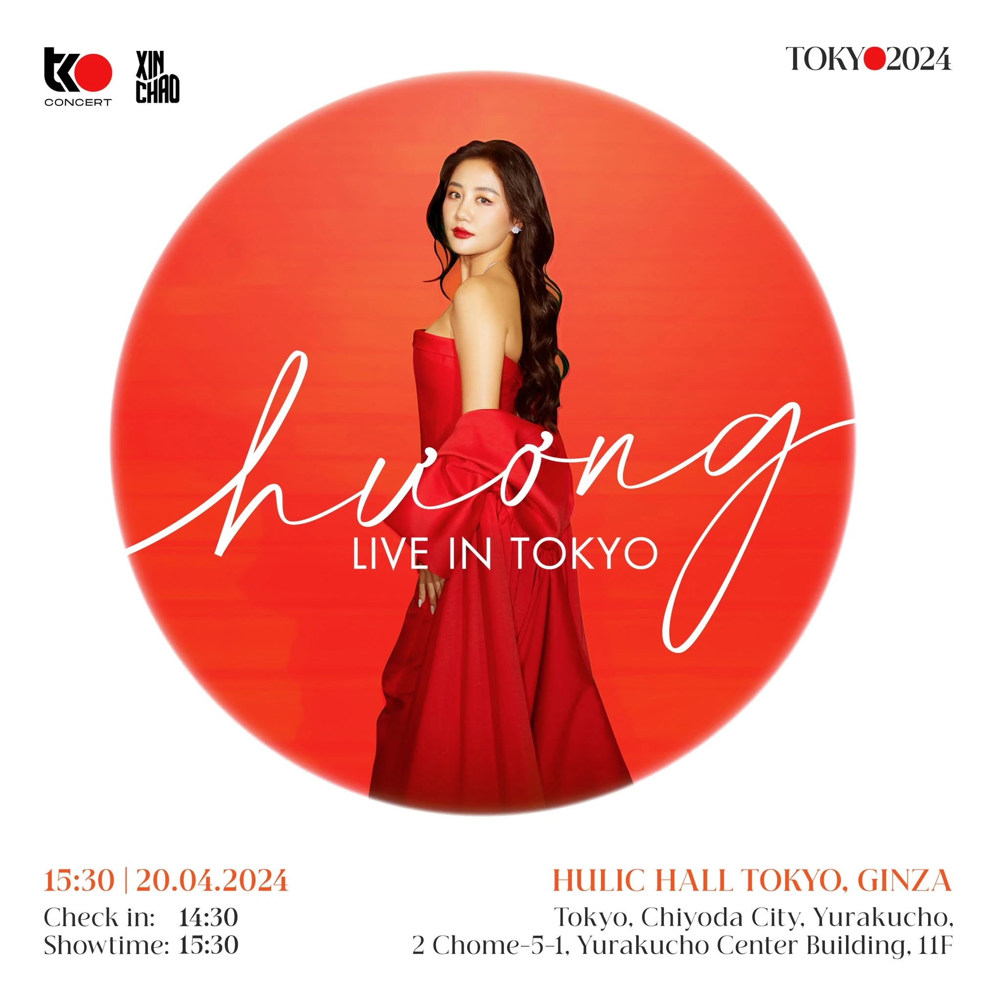 KV Hương — Live in Tokyo với Văn Mai Hương trong váy đỏ